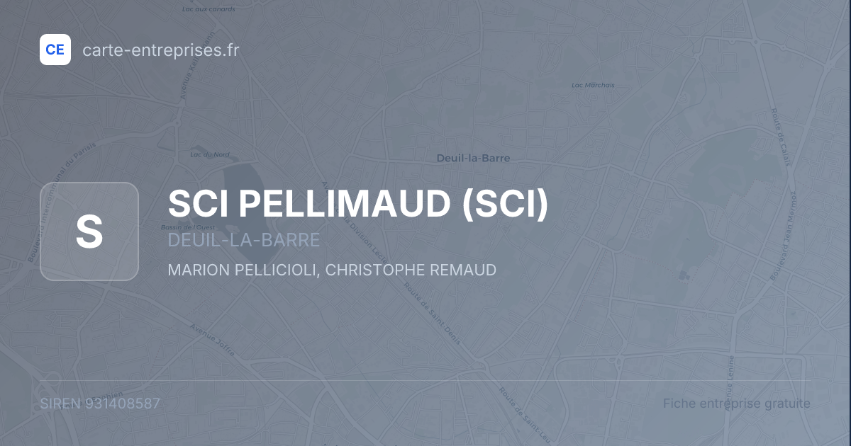 SCI PELLIMAUD (SCI) — 931408587 — fiche entreprise