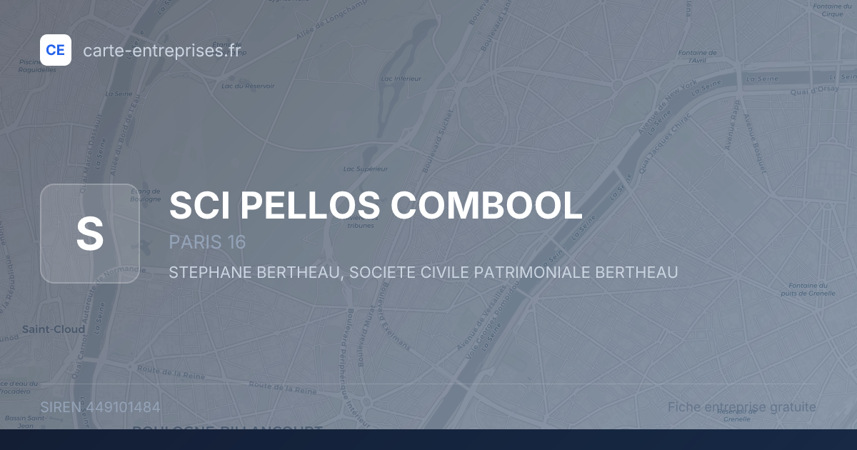SCI PELLOS COMBOOL — 449101484 — fiche entreprise
