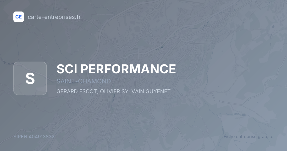 SCI PERFORMANCE — 404913832 — fiche entreprise