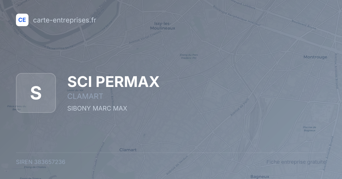 SCI PERMAX — 383657236 — fiche entreprise