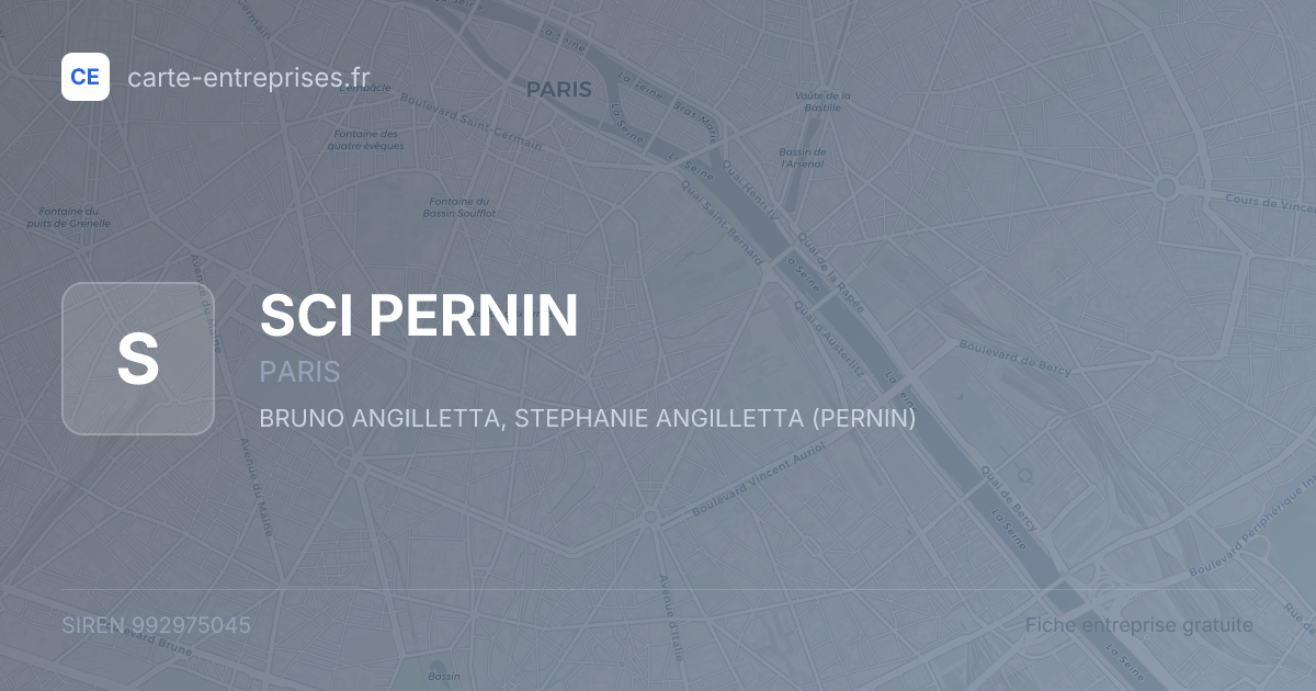SCI PERNIN — 992975045 — fiche entreprise