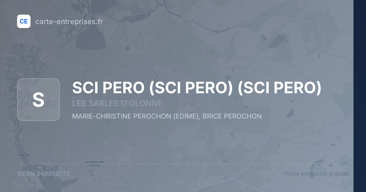 SCI PERO (SCI PERO) (SCI PERO) — 948656772 — fiche entreprise