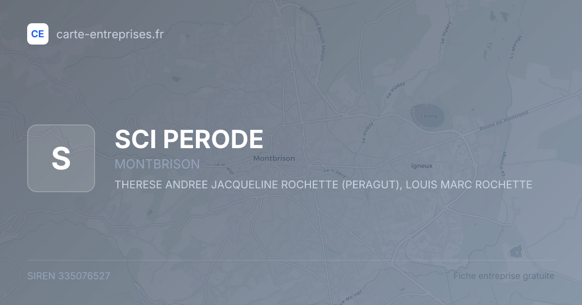 SCI PERODE — 335076527 — fiche entreprise