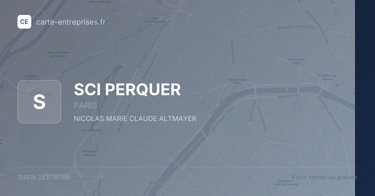 SCI PERQUER — 353718786 — fiche entreprise