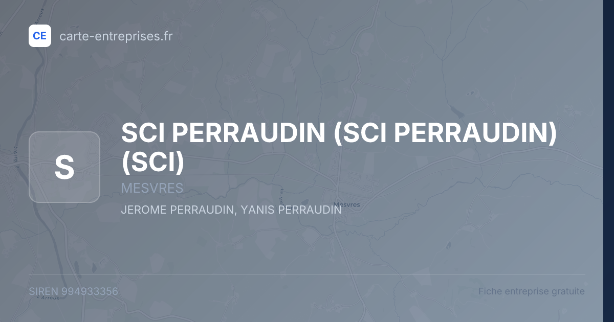 SCI PERRAUDIN (SCI PERRAUDIN) (SCI) — 994933356 — fiche entreprise