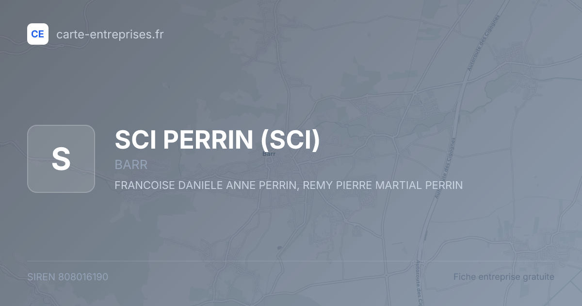 SCI PERRIN (SCI) — 808016190 — fiche entreprise