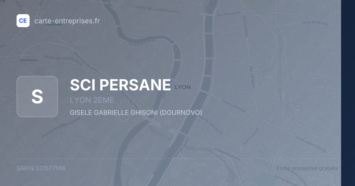 SCI PERSANE — 331577148 — fiche entreprise