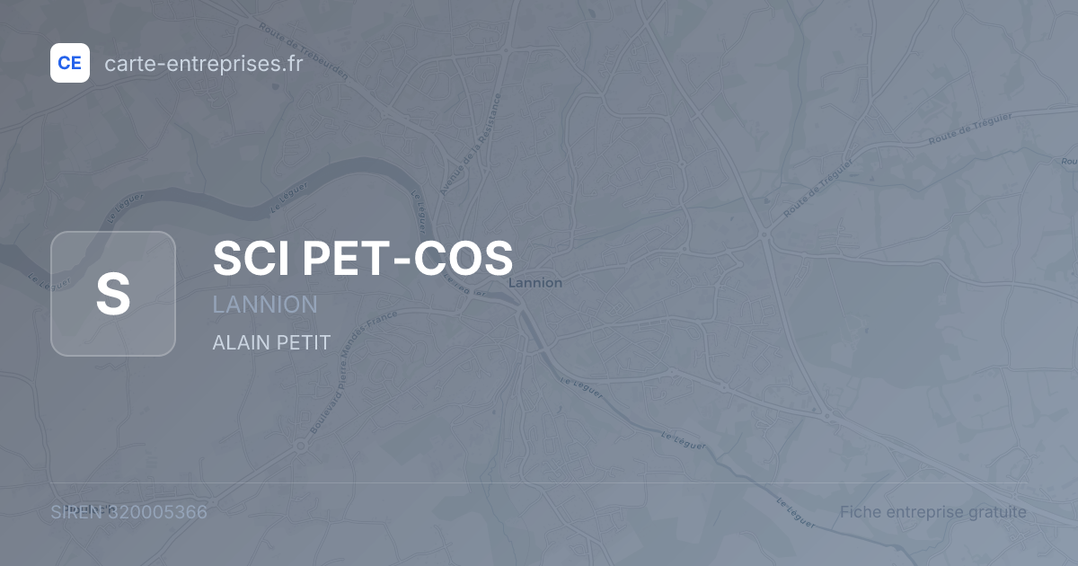 SCI PET-COS — 320005366 — fiche entreprise