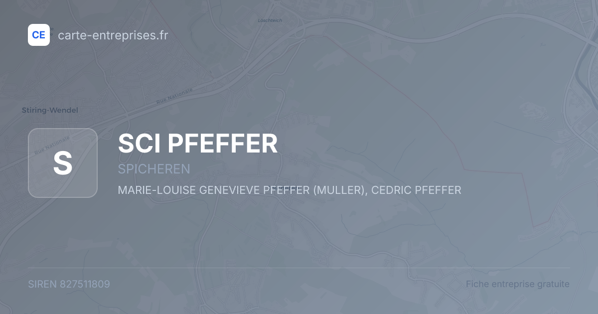 SCI PFEFFER — 827511809 — fiche entreprise