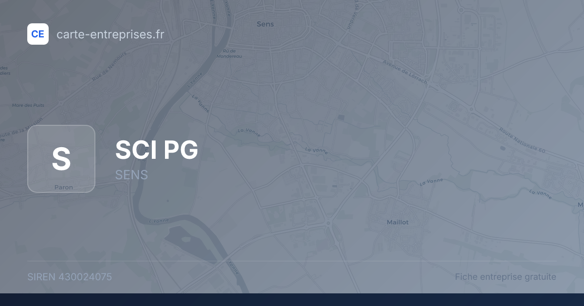SCI PG — 430024075 — fiche entreprise