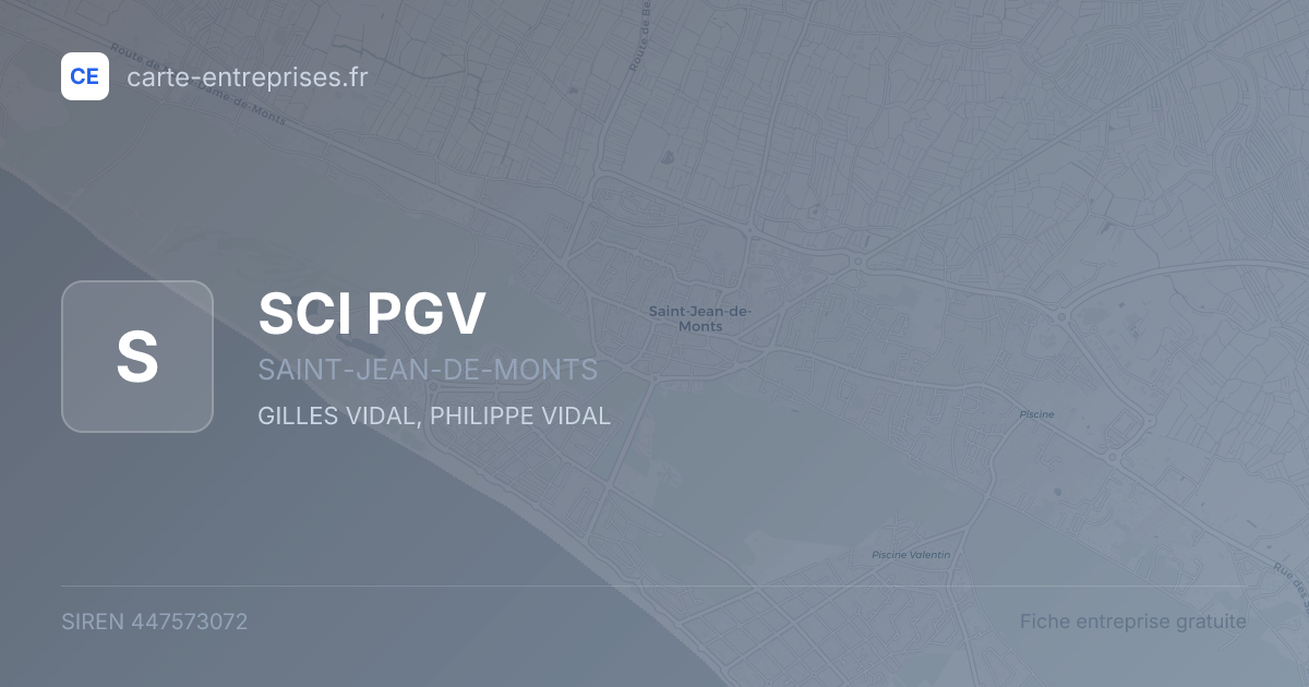 SCI PGV — 447573072 — fiche entreprise