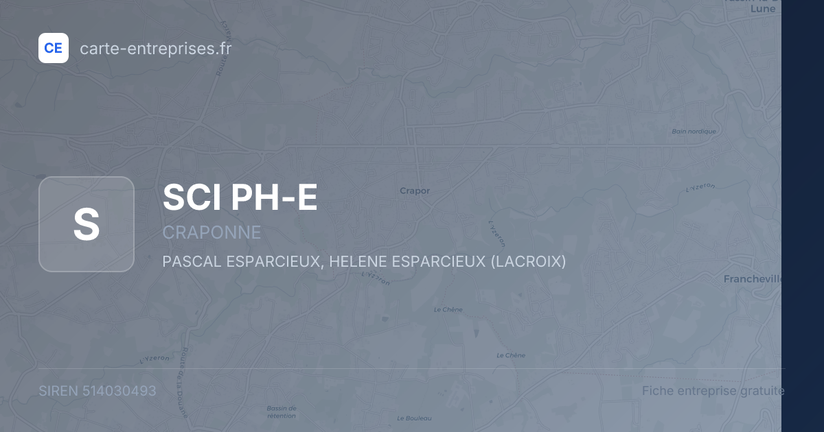 SCI PH-E — 514030493 — fiche entreprise