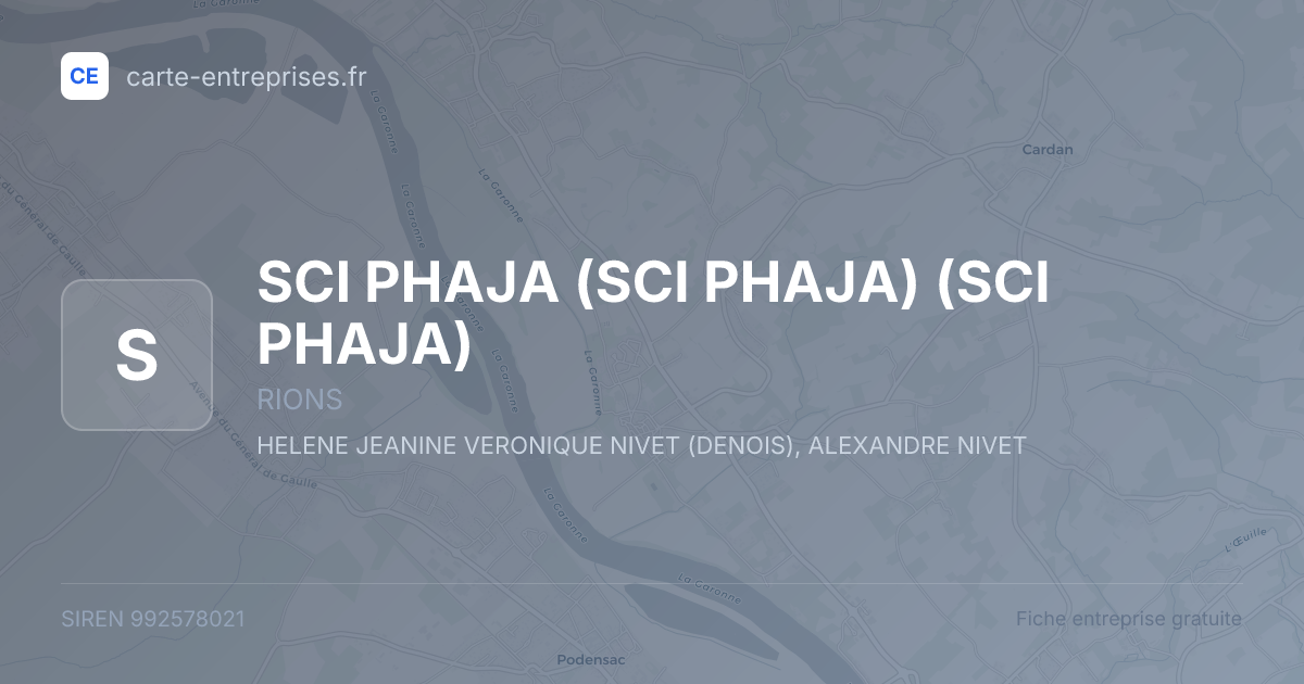 SCI PHAJA (SCI PHAJA) (SCI PHAJA) — 992578021 — fiche entreprise