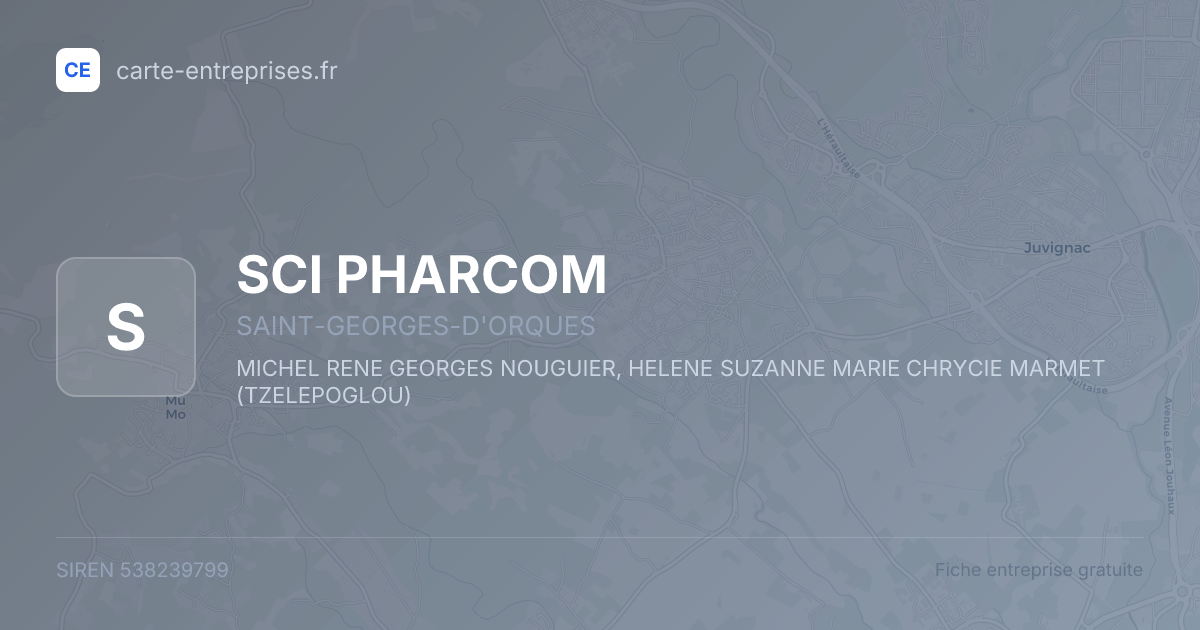 SCI PHARCOM — 538239799 — fiche entreprise