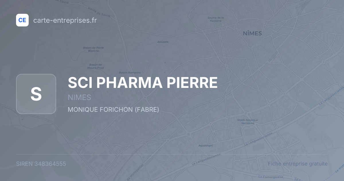 SCI PHARMA PIERRE — 348364555 — fiche entreprise