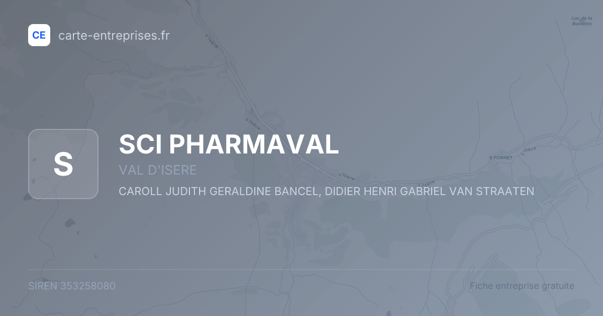 SCI PHARMAVAL — 353258080 — fiche entreprise