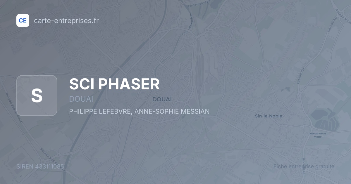 SCI PHASER — 433111085 — fiche entreprise