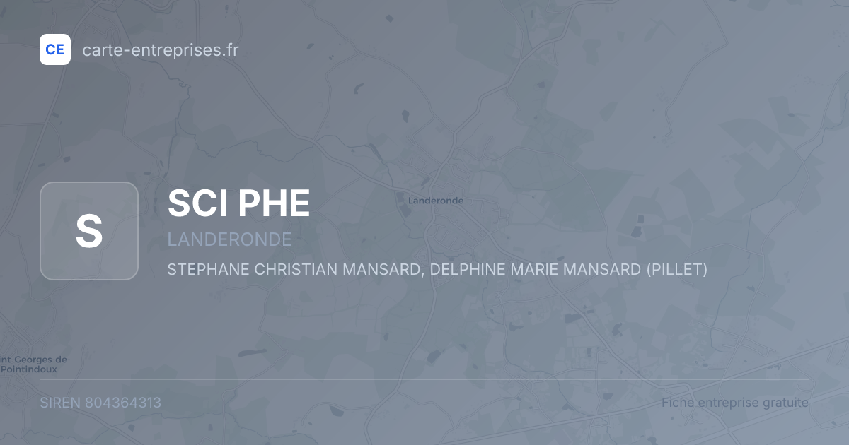 SCI PHE — 804364313 — fiche entreprise