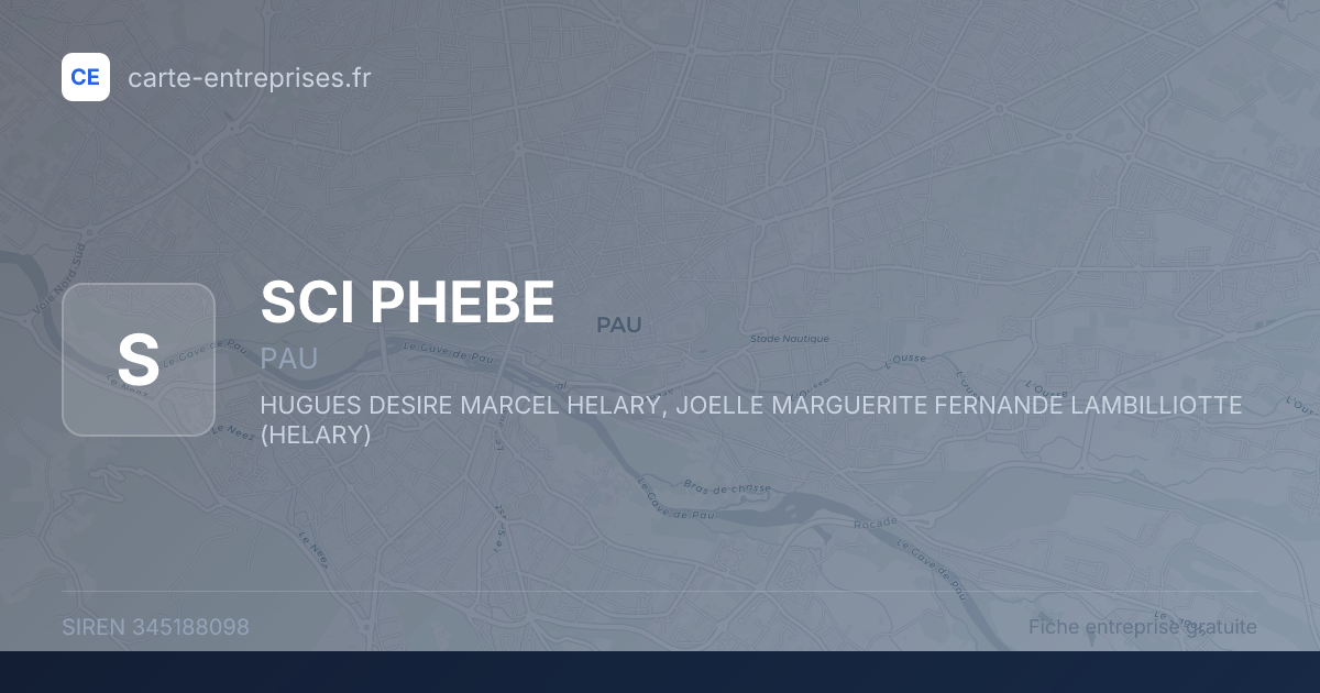 SCI PHEBE — 345188098 — fiche entreprise