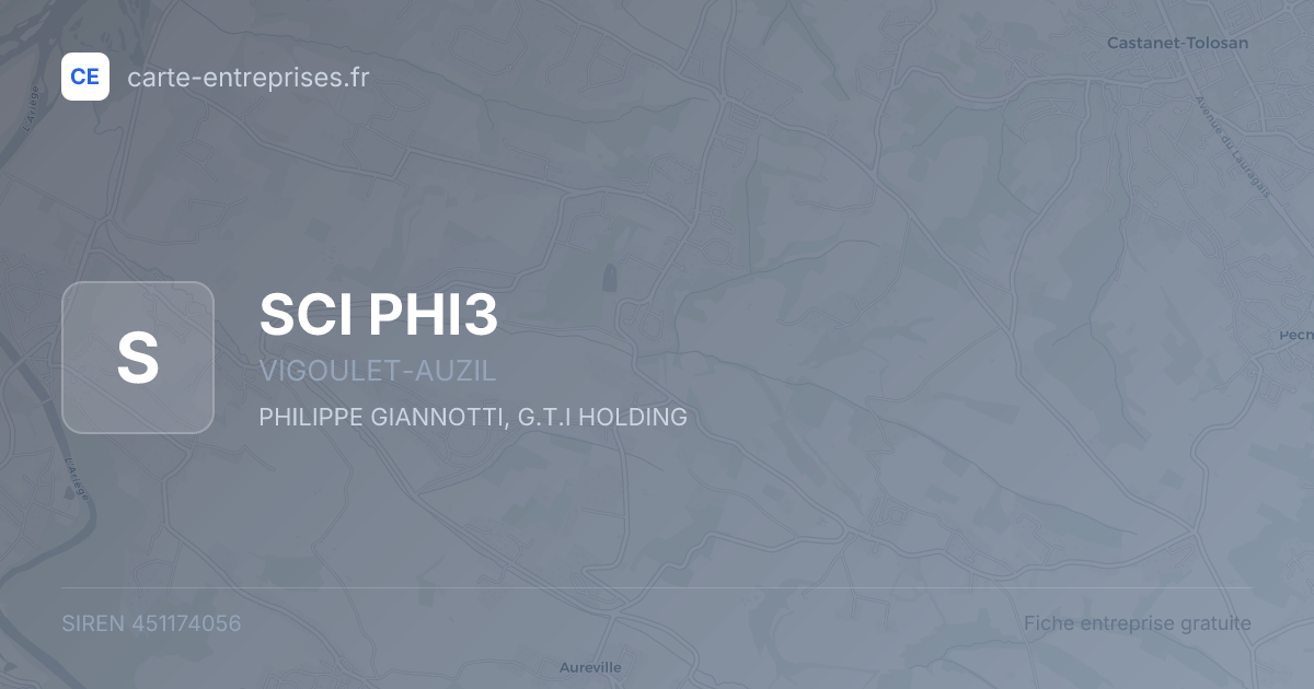 SCI PHI3 — 451174056 — fiche entreprise