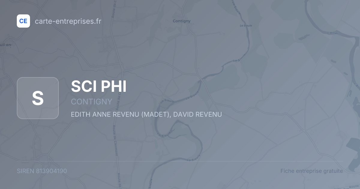 SCI PHI — 813904190 — fiche entreprise
