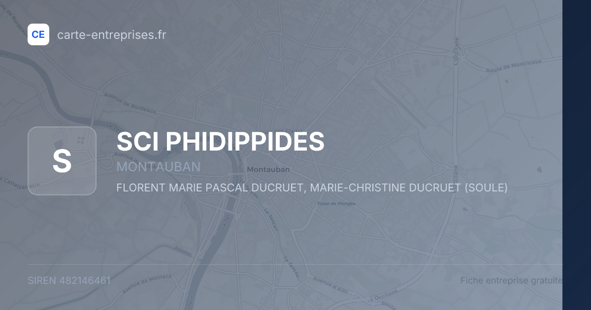 SCI PHIDIPPIDES — 482146461 — fiche entreprise