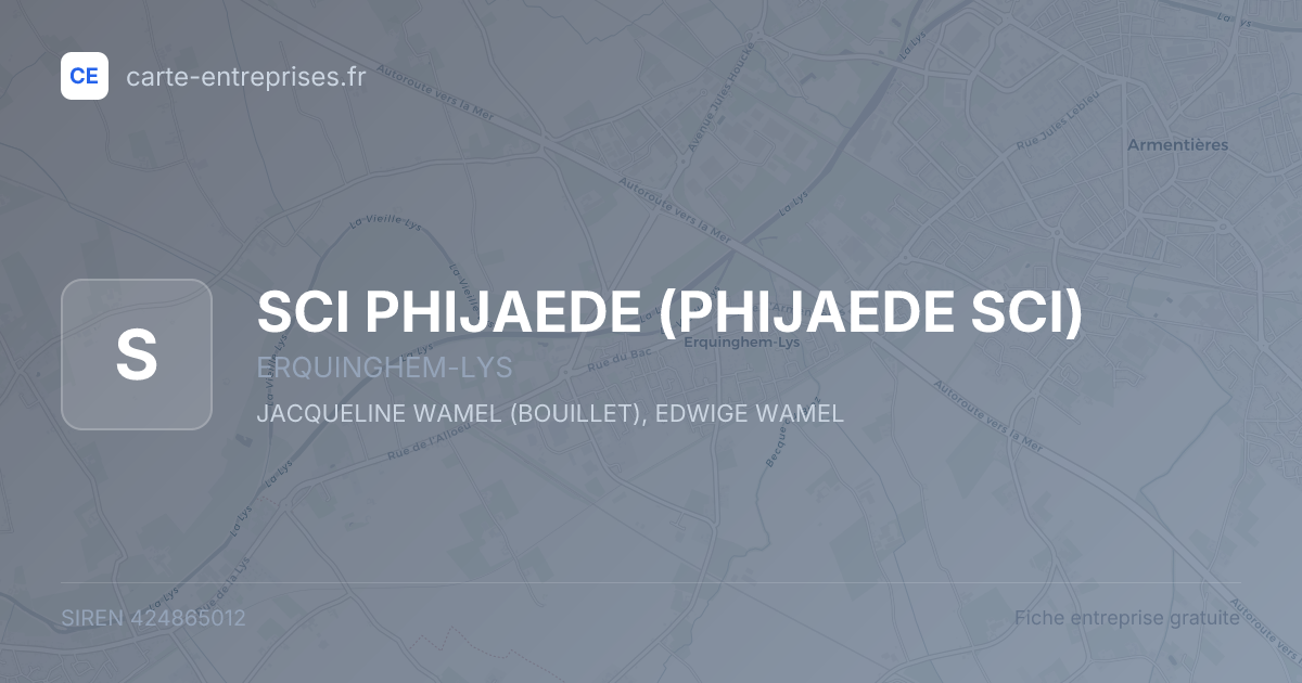 SCI PHIJAEDE (PHIJAEDE SCI) — 424865012 — fiche entreprise