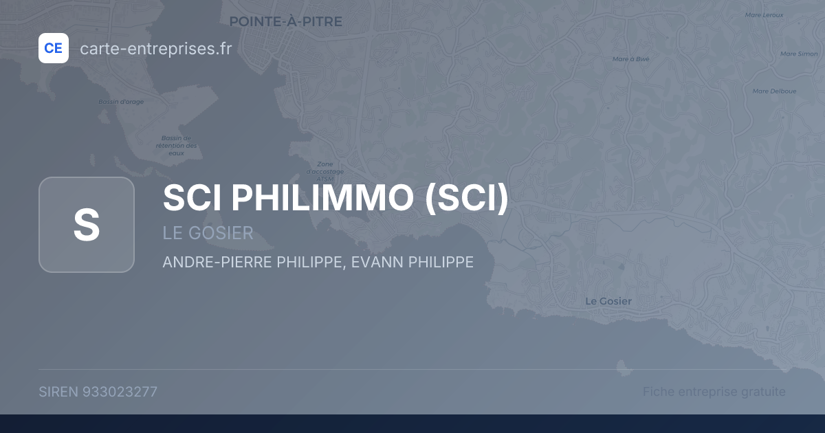 SCI PHILIMMO (SCI) — 933023277 — fiche entreprise