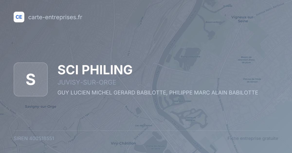 SCI PHILING — 400518551 — fiche entreprise