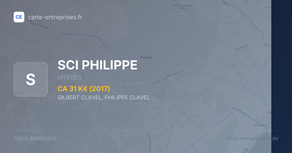 SCI PHILIPPE — 394024830 — fiche entreprise
