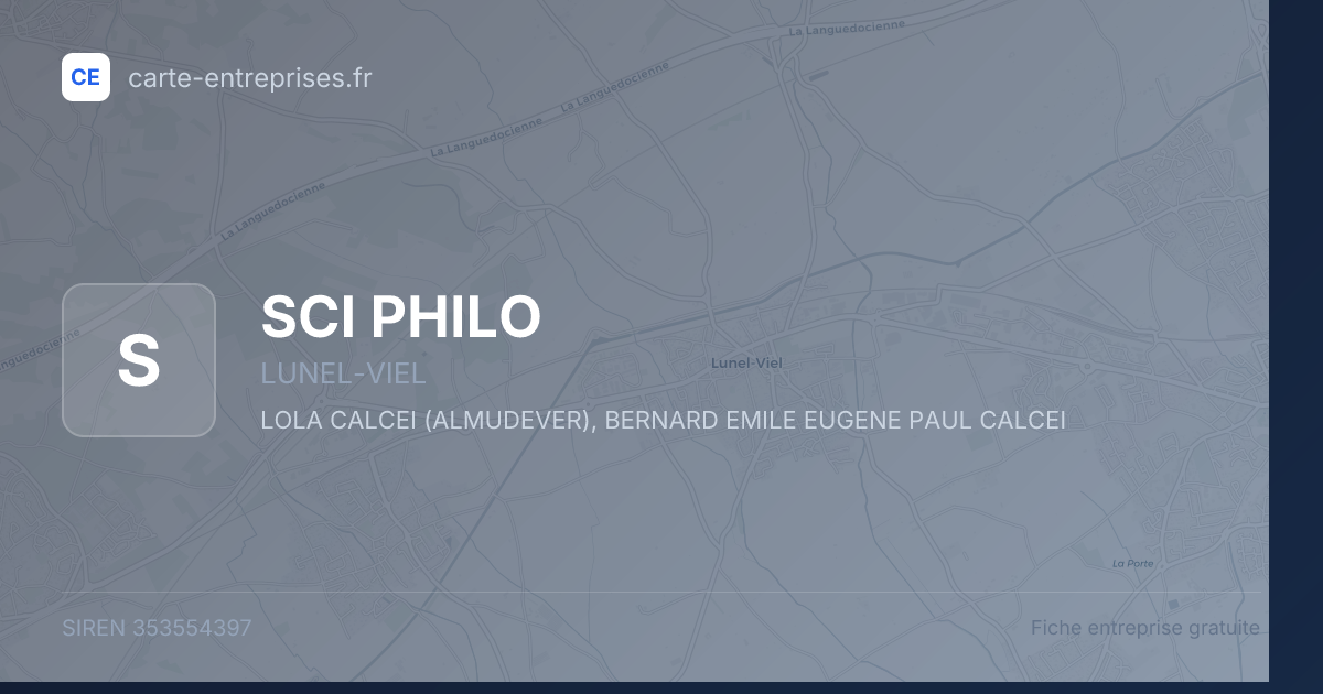 SCI PHILO — 353554397 — fiche entreprise