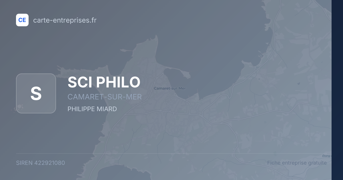 SCI PHILO — 422921080 — fiche entreprise