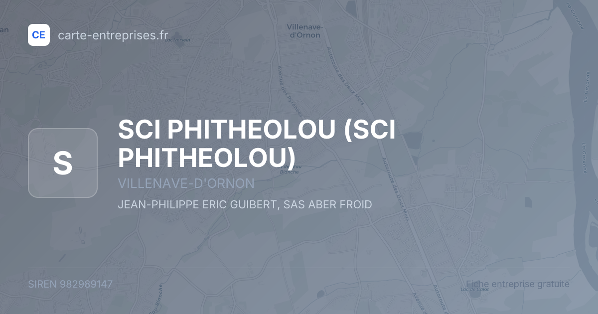 SCI PHITHEOLOU — 982989147 — fiche entreprise