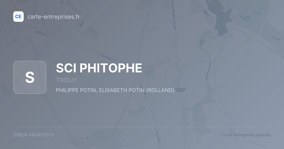 SCI PHITOPHE — 448407619 — fiche entreprise