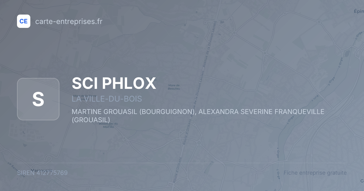 SCI PHLOX — 412775769 — fiche entreprise