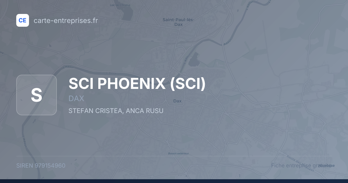 SCI PHOENIX (SCI) — 979154960 — fiche entreprise