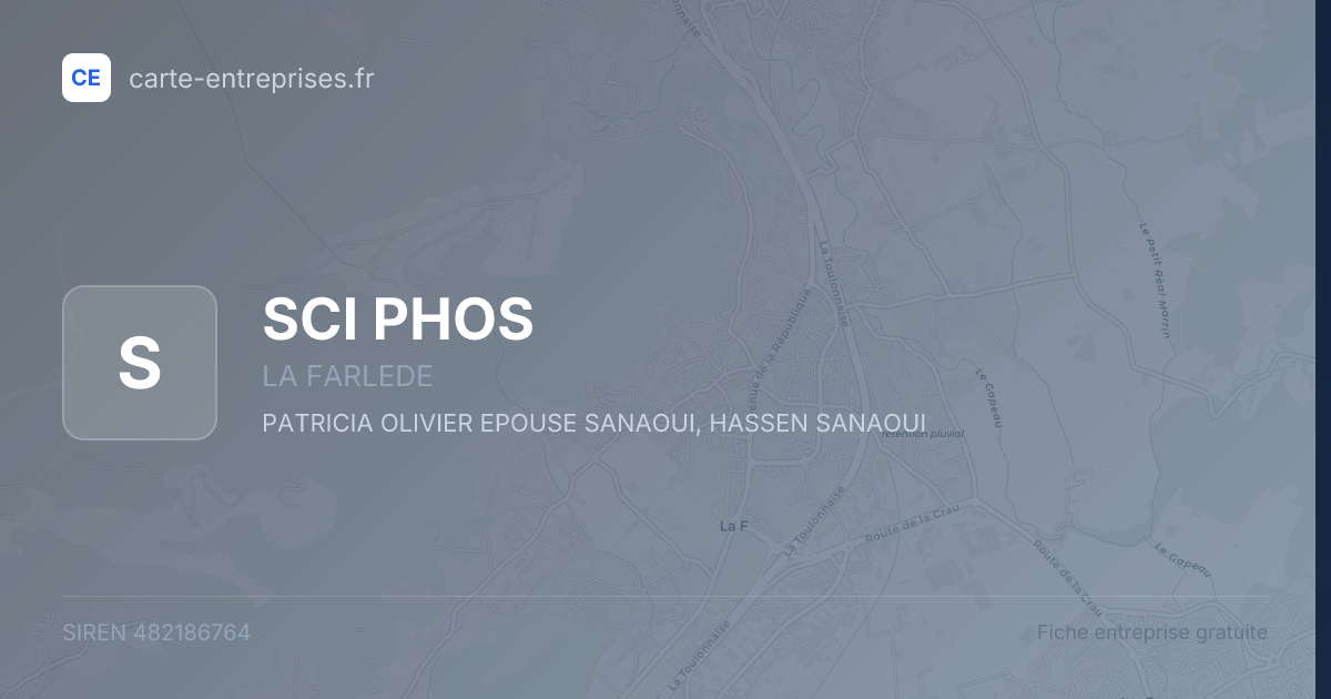 SCI PHOS — 482186764 — fiche entreprise