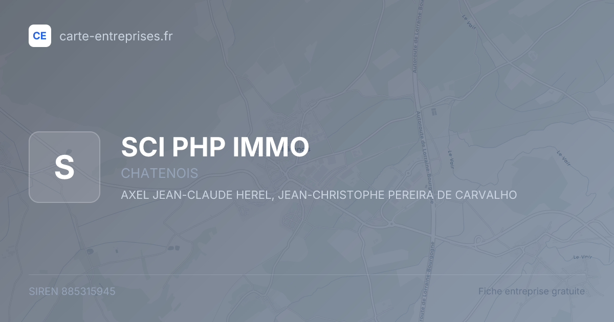 SCI PHP IMMO — 885315945 — fiche entreprise