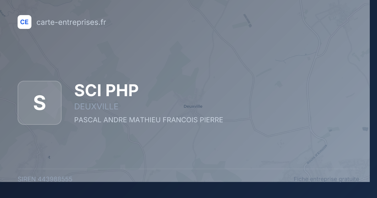 SCI PHP — 443988555 — fiche entreprise