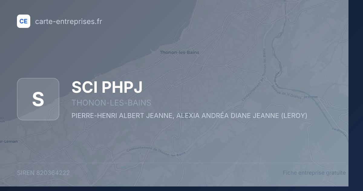 SCI PHPJ — 820364222 — fiche entreprise