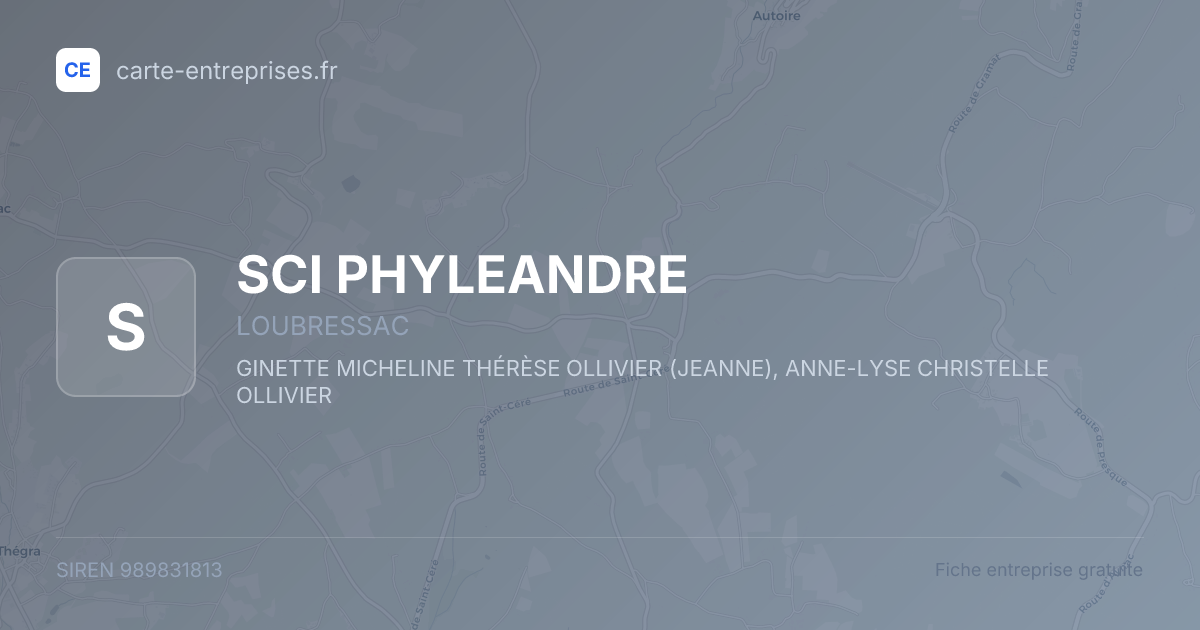 SCI PHYLEANDRE — 989831813 — fiche entreprise
