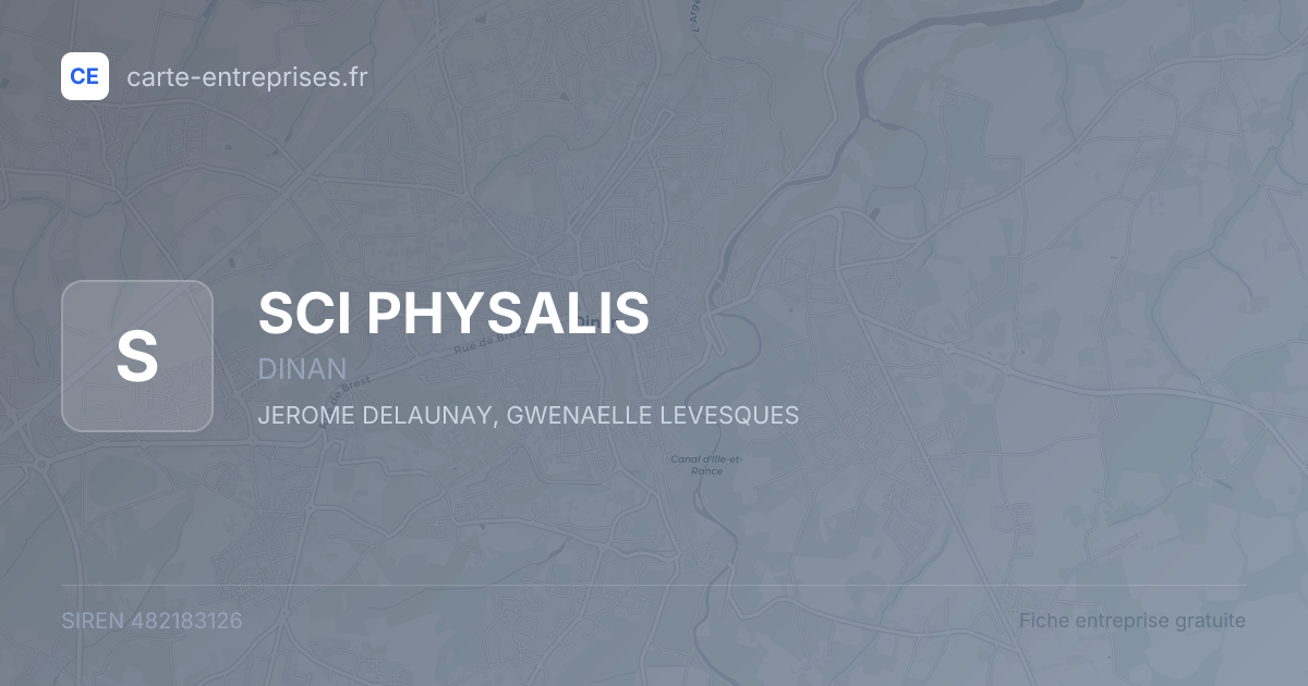 SCI PHYSALIS — 482183126 — fiche entreprise