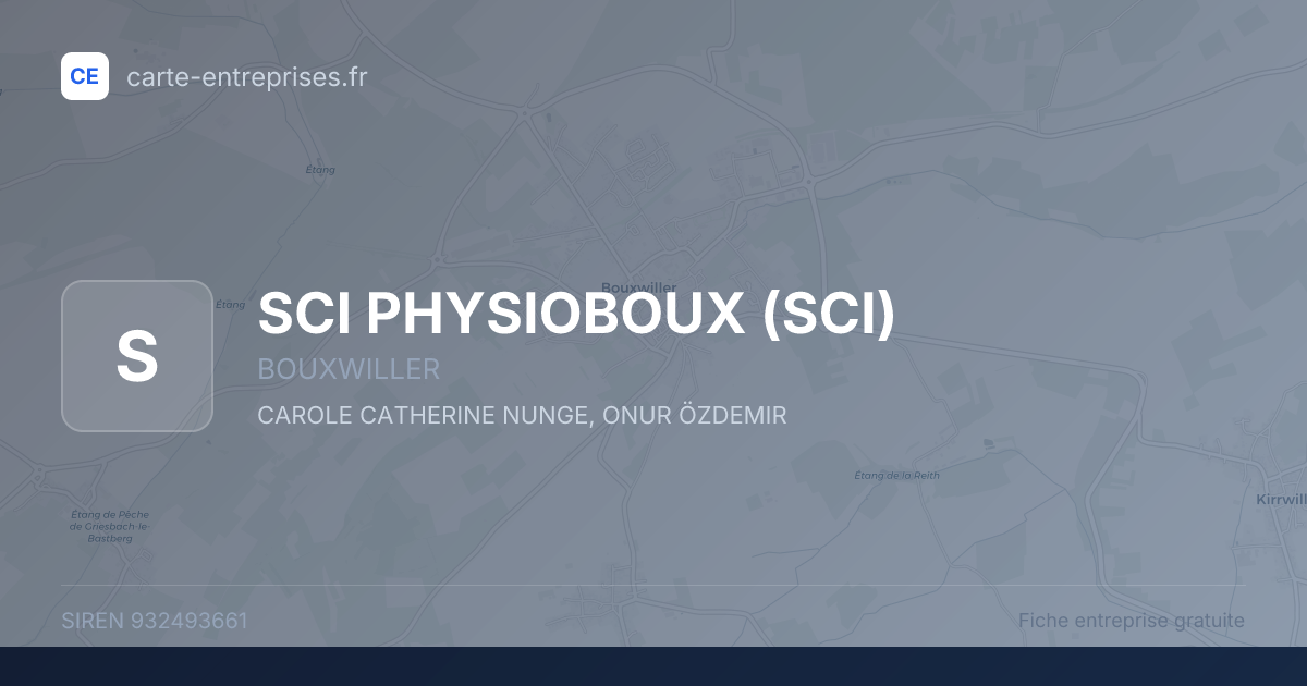 SCI PHYSIOBOUX (SCI) — 932493661 — fiche entreprise
