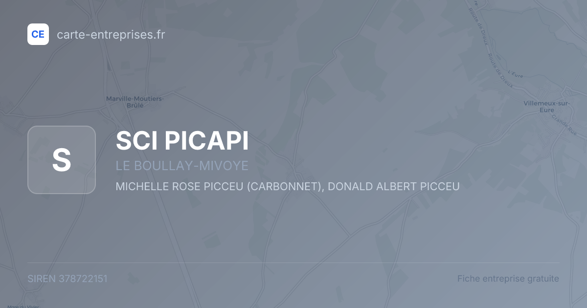 SCI PICAPI — 378722151 — fiche entreprise