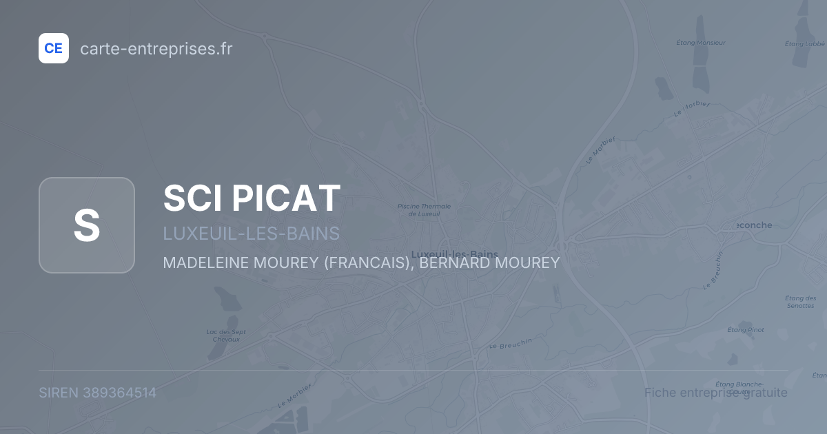 SCI PICAT — 389364514 — fiche entreprise