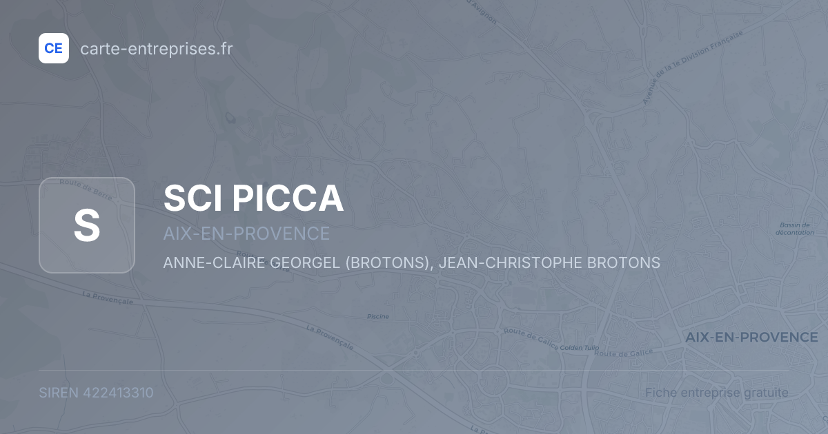SCI PICCA — 422413310 — fiche entreprise