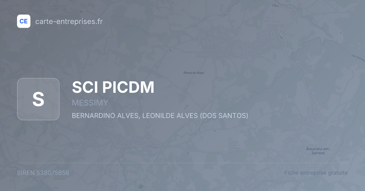 SCI PICDM — 538075656 — fiche entreprise