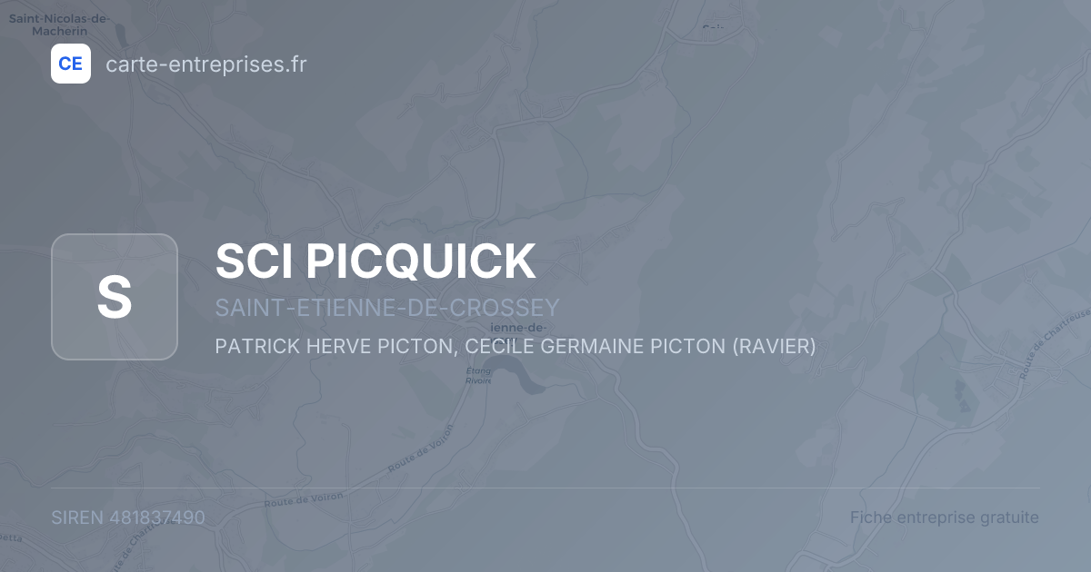 SCI PICQUICK — 481837490 — fiche entreprise
