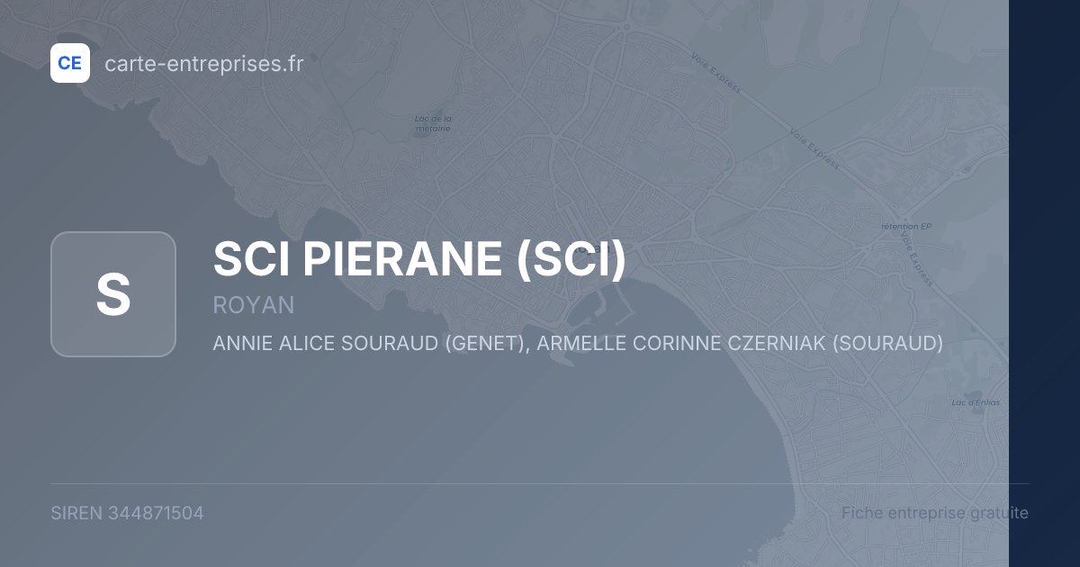 SCI PIERANE (SCI) — 344871504 — fiche entreprise