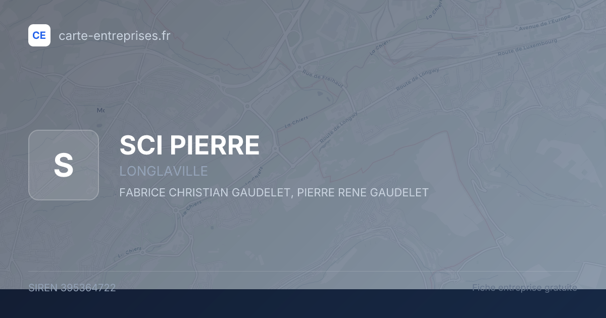 SCI PIERRE — 395364722 — fiche entreprise